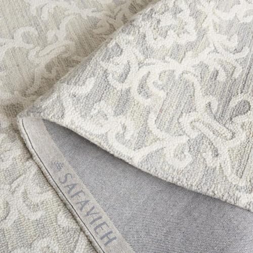 SAFAVIEH Blossom Collection Area Rug - 10' x 14', Grey & Ivory, C...