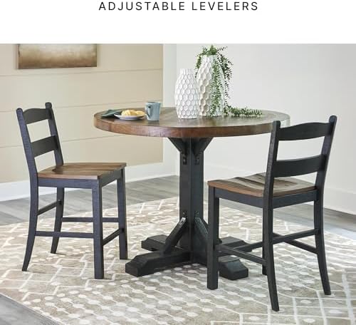 Signature Design by Ashley Counter Height Bar Stools, Set of 2, Farmhouse