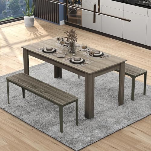 LDAILY Dining Table, Modern Dining Room Table for 4-6 People, Heavy Duty Legs...