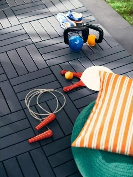 60 sq. ft Plastic Interlocking Deck Tiles,60 Pack Patio Deck Tiles,12"x1...