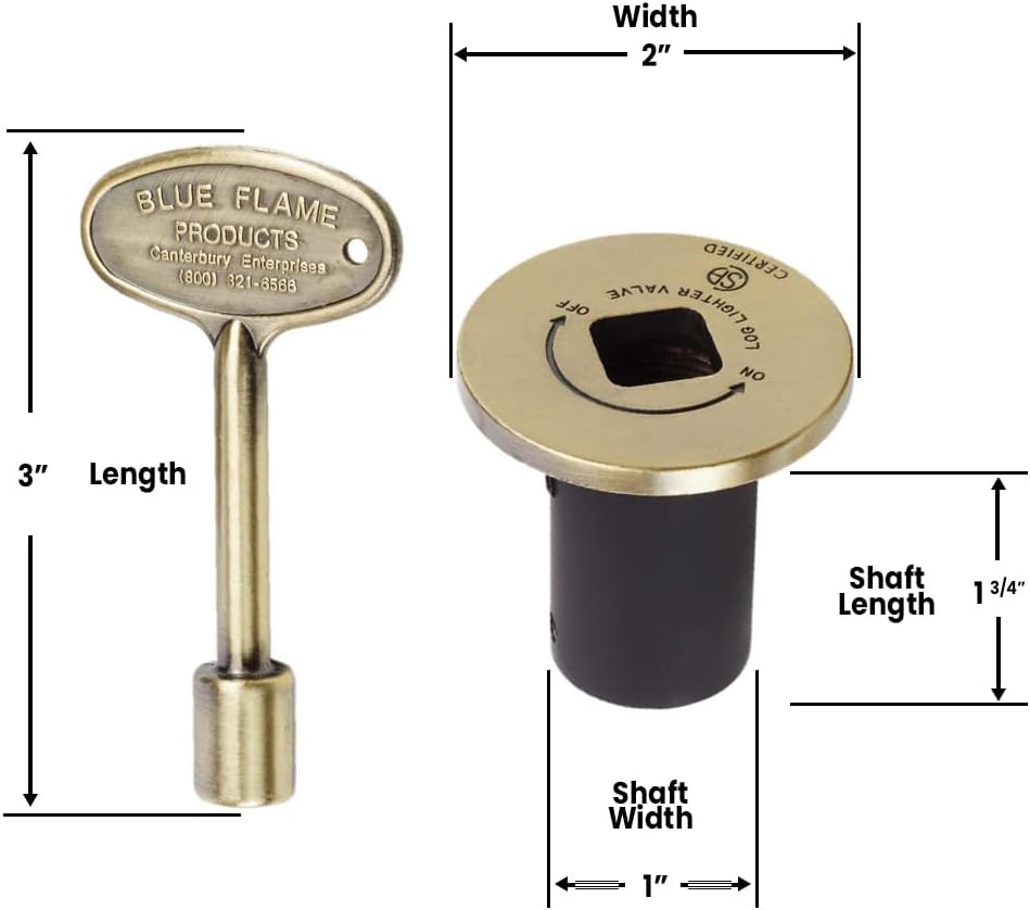 HPC Fire Replacement Flange & Key (UDFK-AB), Antique Brass