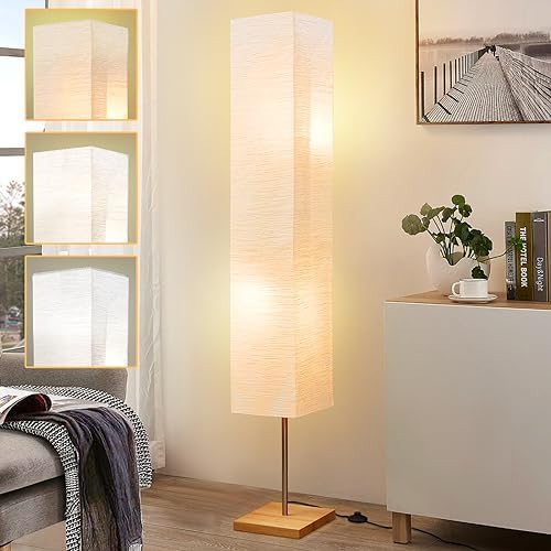 Floor Lamp for Living Room, Standing Lamp for Bedroom Column Tall Lamp