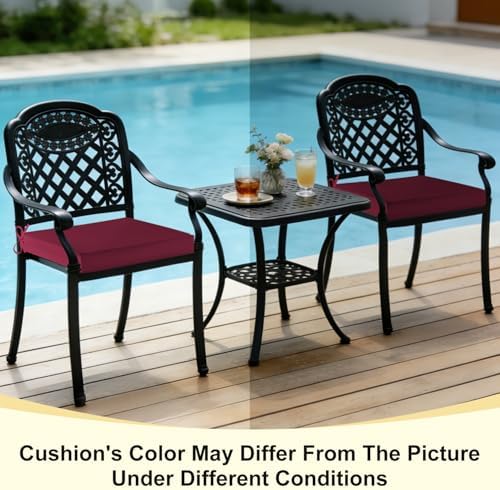 downluxe Waterproof Outdoor Chair Cushions Set of 4, 19" x 19" x 3&...