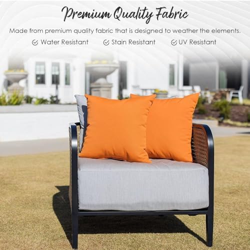 RSH DECOR Square Throw Pillows Set of 2, 17" x 17", Outdoor Pillows...