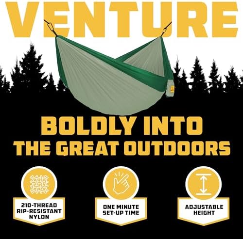 Wise Owl Outfitters Camping Hammock – up to 500lbs Portable Hammock with Tree...
