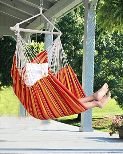 ADVOKAIR Hammock Chair Hanging Chair Rope Swing XXL - Max 500lbs, 70in Large ...