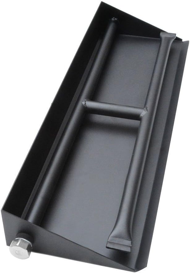 Stanbroil 14.5 Inch Gas Fireplace Dual Burner Pan Kit, Black Steel
