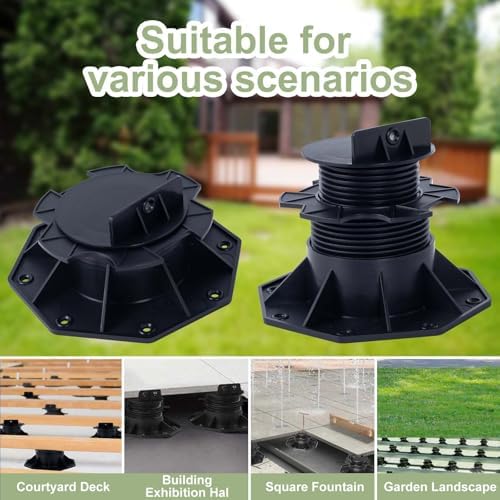10 Pack Adjustable Plastic Pedestal Paver,Floor Slate Support Floor Lift,Deck...