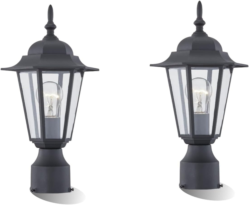 WISBEAM 2 Packs Outdoor Post Light, Pole Lantern, E26 Base 60W Max, Aluminum ...