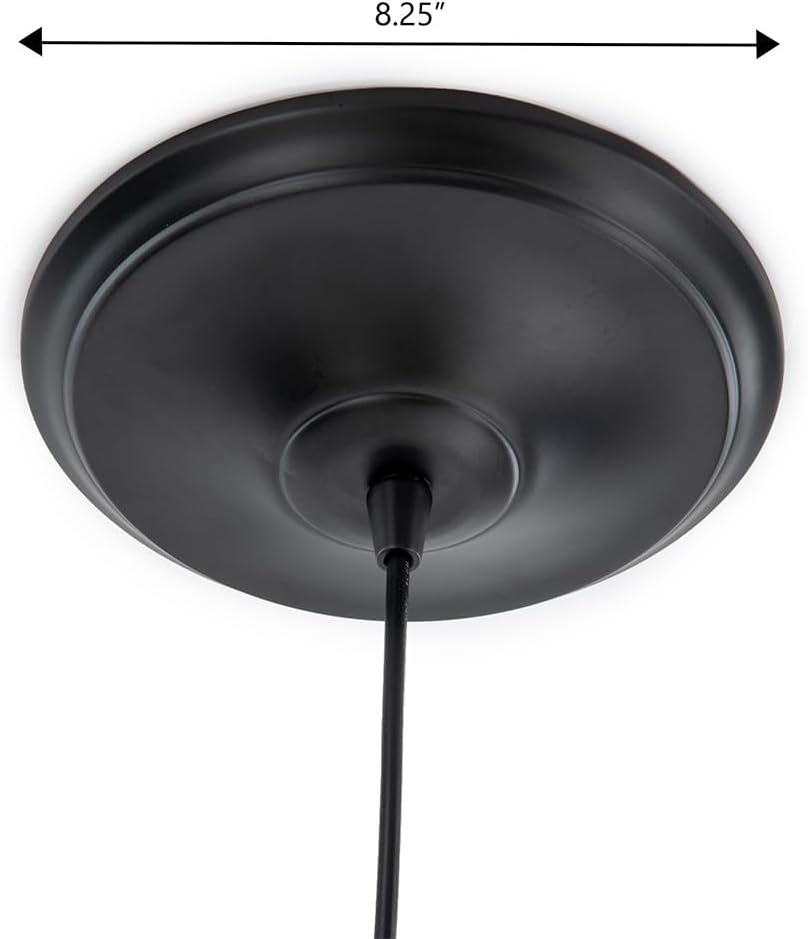 Worth Home Matte Black Pendant Recessed Can Conversion Kit Small Black Dome