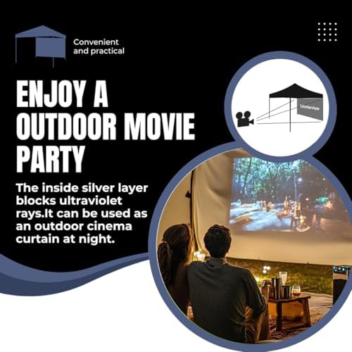 10x10 Pop Up Canopy Tent Sidewalls - Straight Leg Compatible, 300D Waterproof...