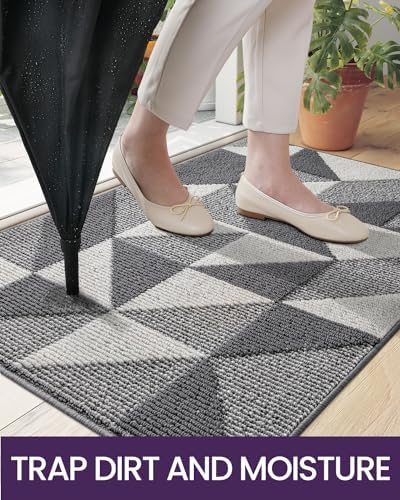 DEXI Front Door Mats for Entryway, 36x60 Non Slip Washable Entry Doormat