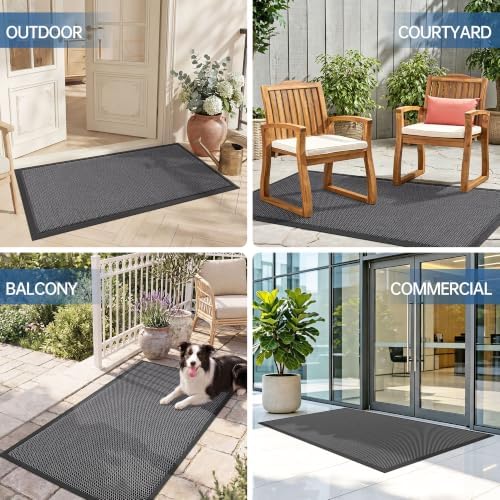 Amyracel Front Door Mat Outside Entrance, Dirt Trapper Mat 72" x 36&quot...