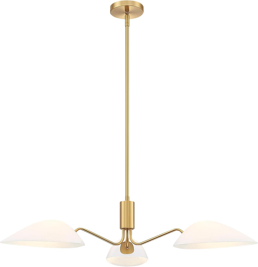 MEXO Modern Glass Chandeliers, Sputnik Chandelier Gold Pendant Lighting Fixtu...