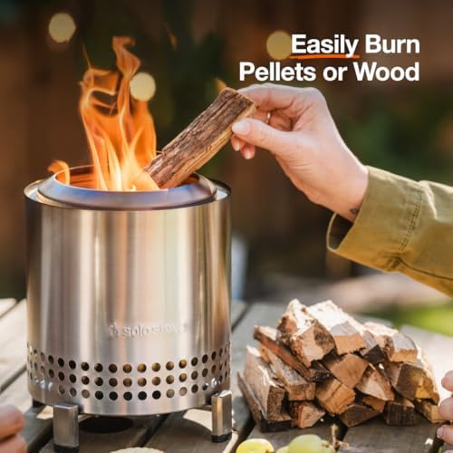 Solo Stove Mesa XL, 7 Inch Tabletop Fire Pit with Stand - Smokeless, Stainles...