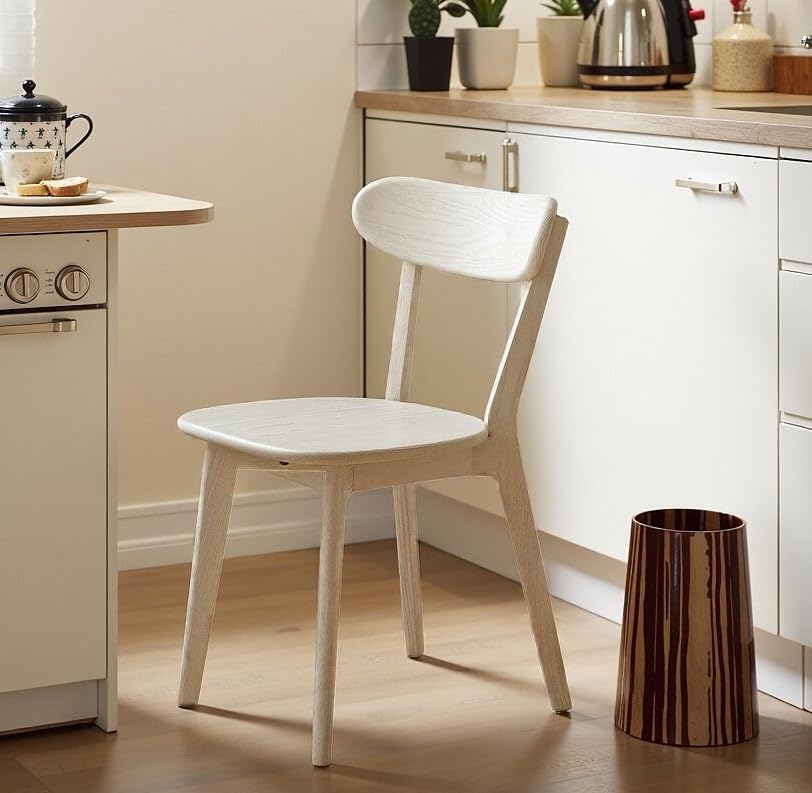 Oak Dining Chairs, Kitchen Chairs, 100% Solid Wood Modern Dinner Chair with C...