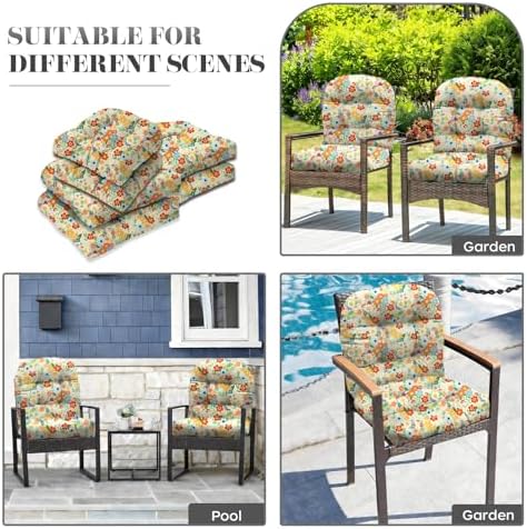 Patio Outdoor Chair Cushions Set of 2 Waterproof 19.5" x 19.5" x5&q...