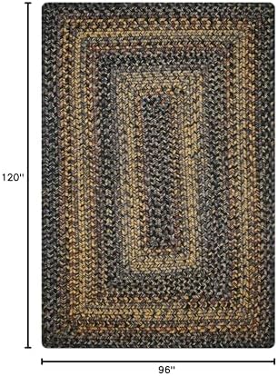 Homespice Black Forest Braided Area Rugs for Country Decor 8x10'