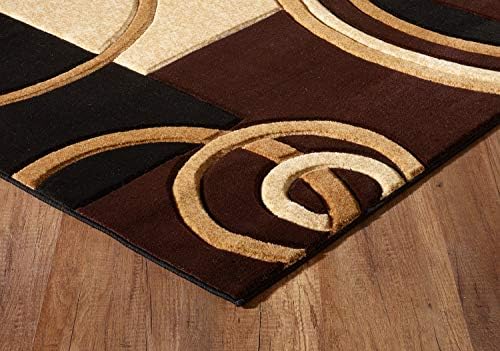 GLORY RUGS Area Rug Modern 2x7 Brown Soft Hand Carved Contemporary Floor Carp...
