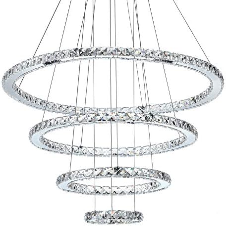 Crystal Chandeliers Modern LED Ceiling Lights Fixtures Pendant Lighting Dinin...