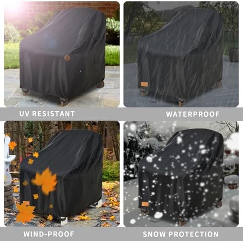 Outdoor Adirondack Chair Cover 2 Pack,Heavy Duty Patio Covers Waterproof, Out...