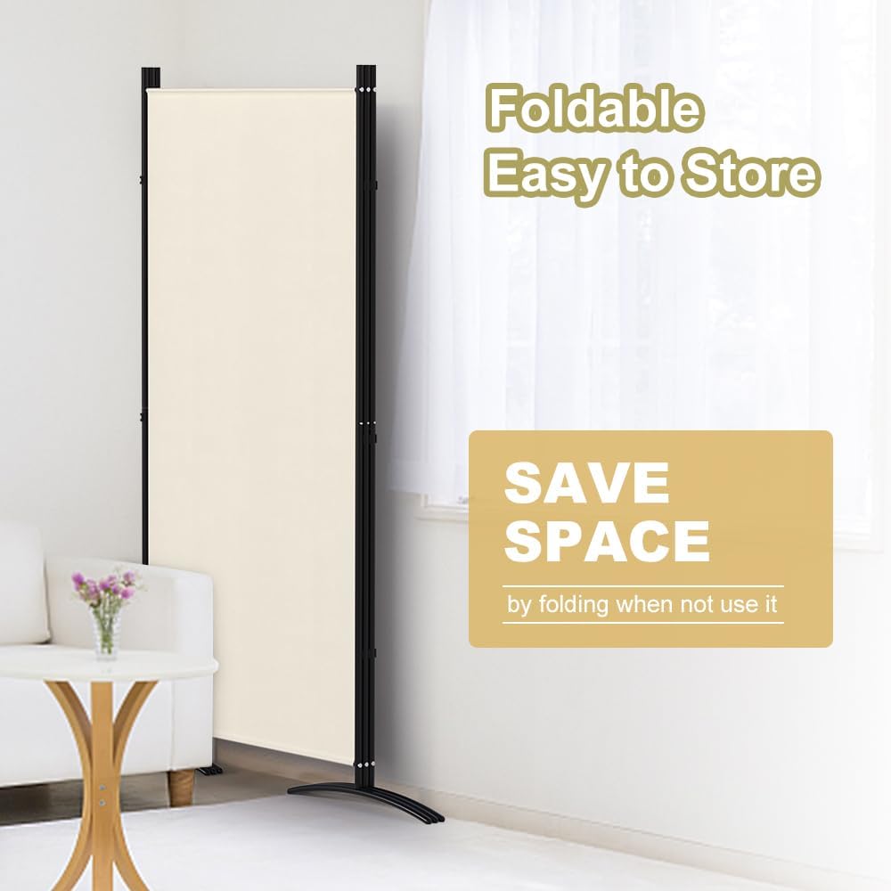 Kokorona 3 Panel Room Divider, 6FT Tall Folding Privacy Screen Wall Dividers,...