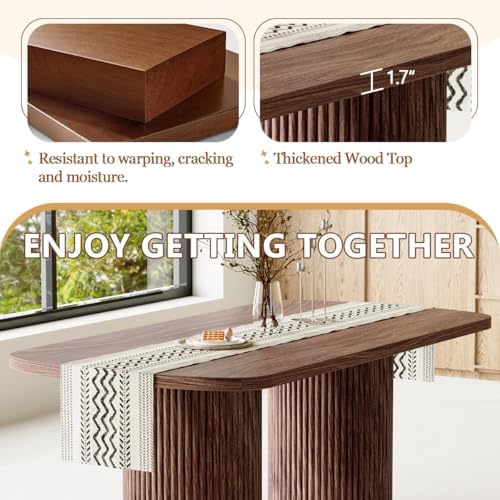 79" Dining Table Set for 8,Large Rectangular Dining Table Set for 8 with...