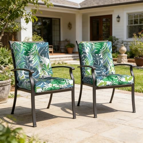 LVTXIII Outdoor Adirondack Chair Cushions, L42 x W21 x H4 Patio Tufted Low Ba...