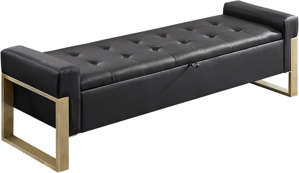67'' End of Bed Storage Bench, Storage Ottoman Bench for Bedroom King...