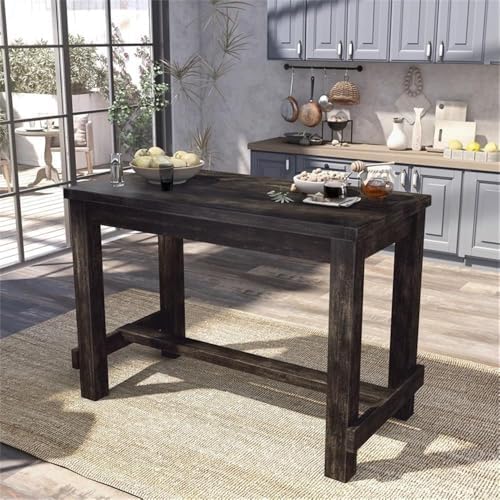 HOMES: Inside + Out Antique Black Greggory Rustic Bar Table