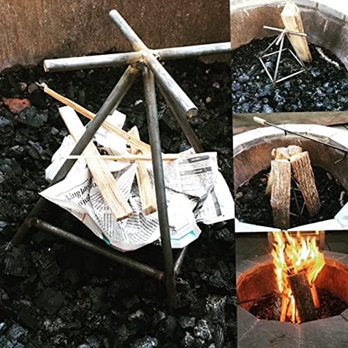 The Original Vertical Fire Pit Grate, Chiminea, Kiva Fireplace Firewood - Low...