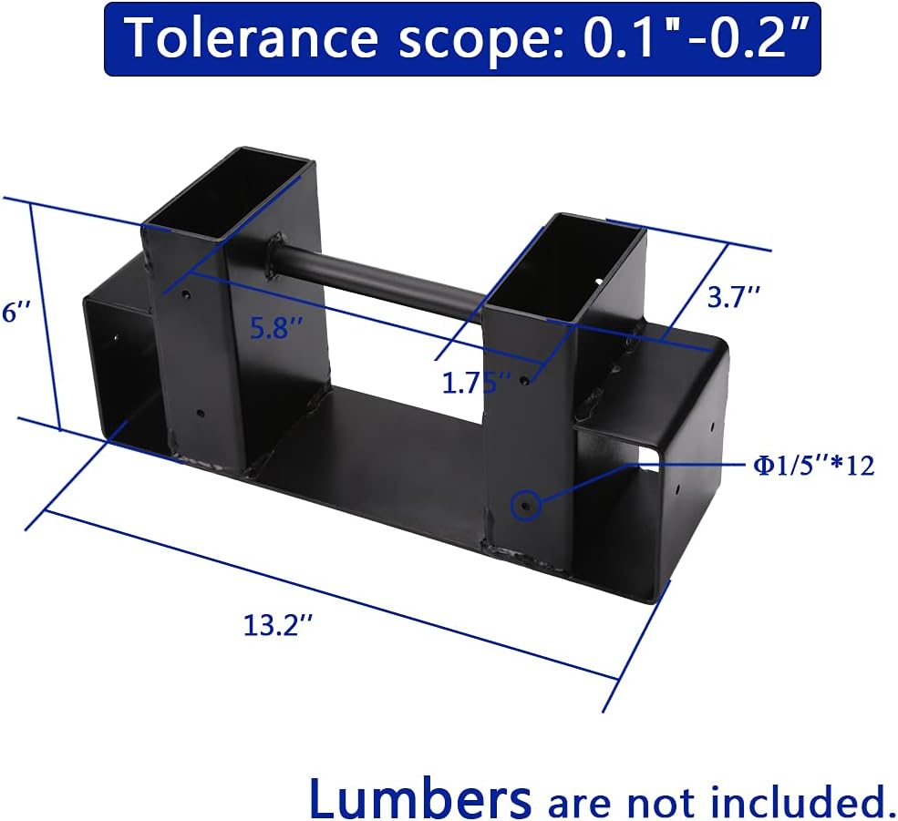 MOFEEZ Outdoor Firewood Log Storage Rack Bracket Kit,Fireplace Wood Storage H...