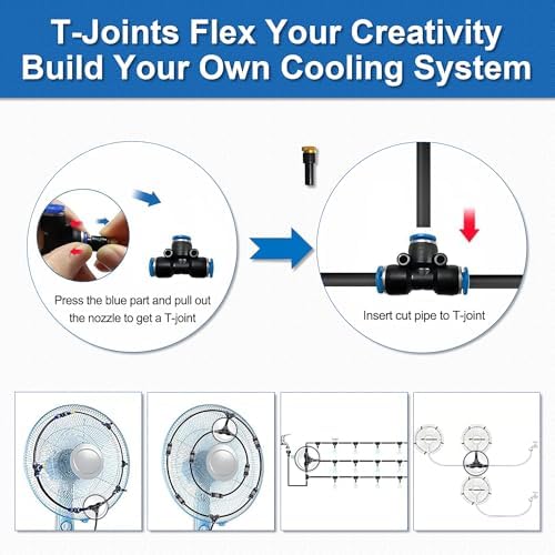 Misters for Outside Patio, 80FT|24M Outdoor Water Misting Cooling System.
