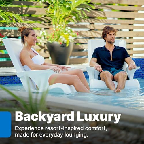 Step2 Vero Adirondack Chair, Stylish Poolside Lounger, Fade-Resistant, Waterp...