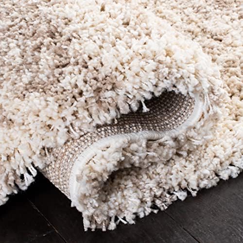SAFAVIEH Hudson Shag Collection Area Rug - 11' x 15', Ivory/Beige, Ge...