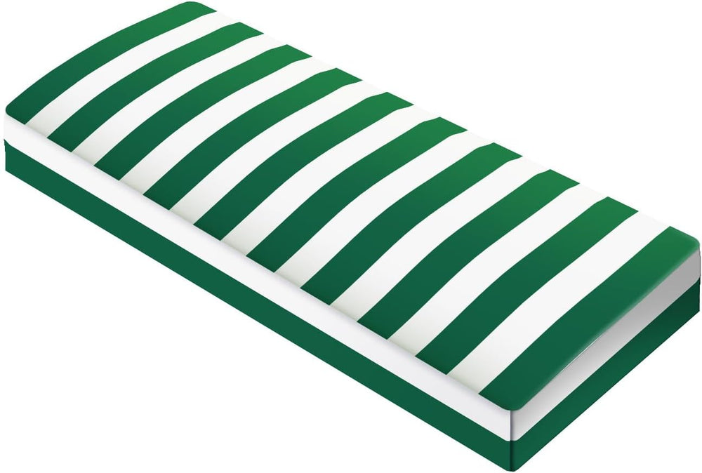 PNP FKJP Outdoor Bench Cushion 48x18x3 Inch, Green White