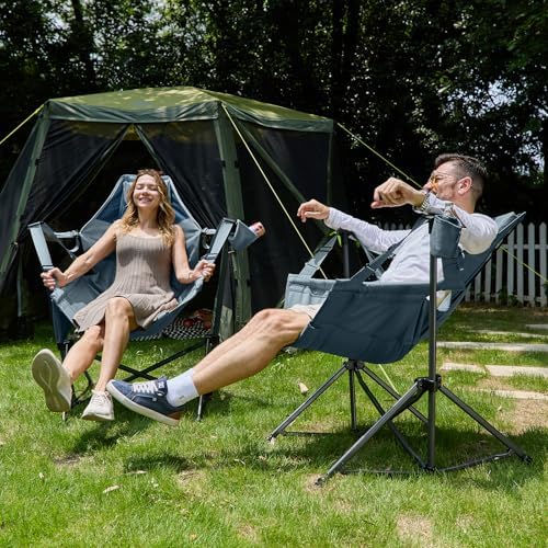 TIMBER RIDGE Hammock Camping Chair with Adjustable Backrest, Heavy Duty Foldi...