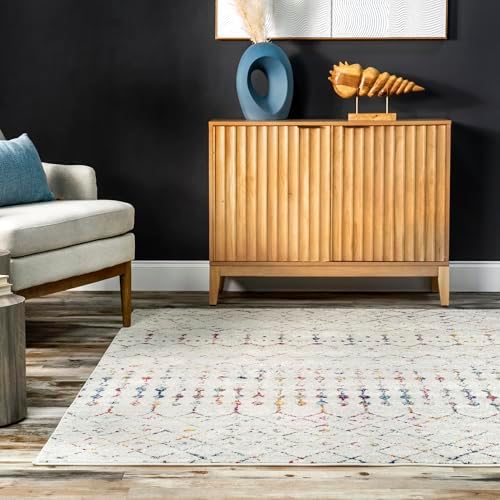 nuLOOM Blythe Light Multicolor Trellis Power Loomed Area Rug, 9' x 12'