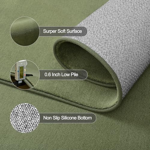 Large 6x9 Area Rugs for Bedroom Living Room, Soft Low-Pile Modern Dorm Rug