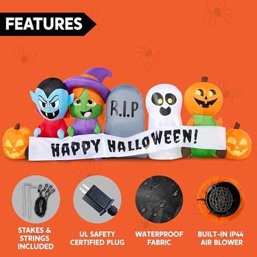 Joiedomi 8 FT Long Inflatable Halloween Decor Outdoor, Halloween Blow Up Deco...
