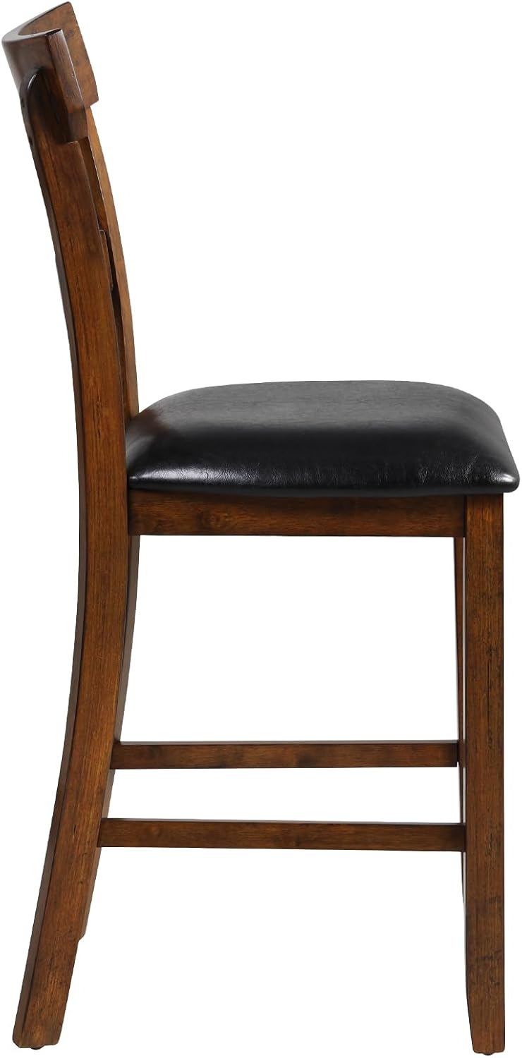 ERGOMASTER Dining Chairs Set of 2, Farmhouse 25.5" Bar Chairs, Rubber Wo...