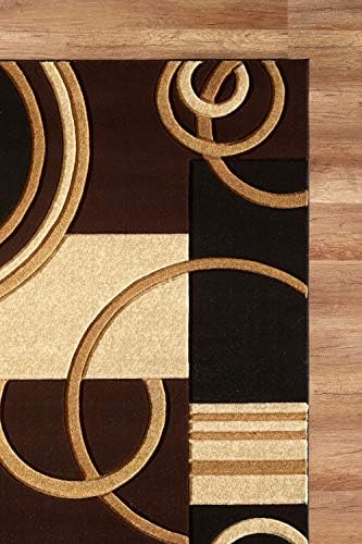 GLORY RUGS Area Rug Modern 2x7 Brown Soft Hand Carved Contemporary Floor Carp...