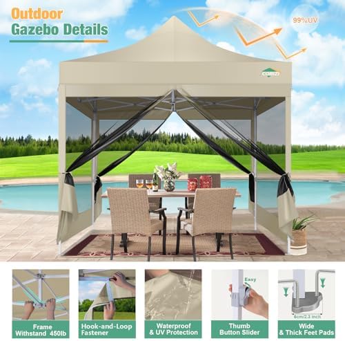 cobizi 10x10 heavy duty pop up canopy tent shown in use