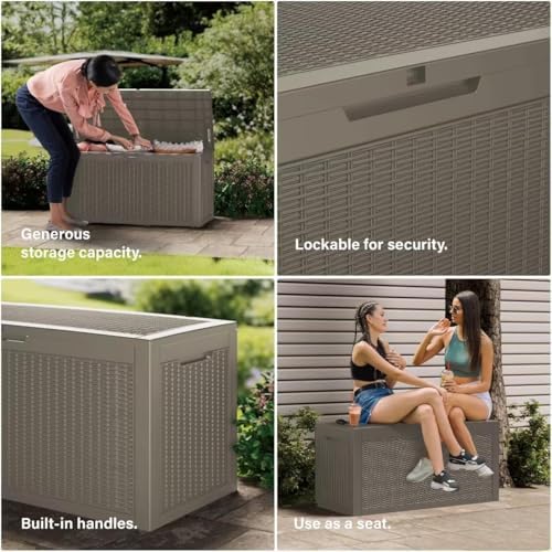 320 Gallon Outdoor Storage Box Wateproof, Extra Large Storage Organizer for P...