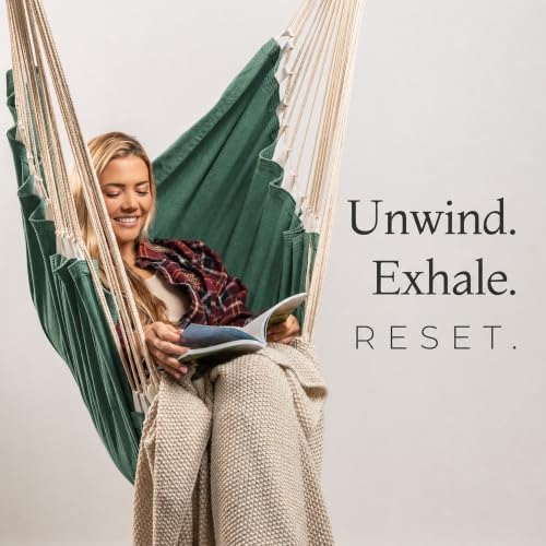 Hanging Hammock Chair Swing with Footrest - XL Hammock Swing Chair