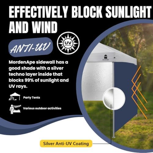 10x10 pop up canopy tent sidewalls - straight shown in use