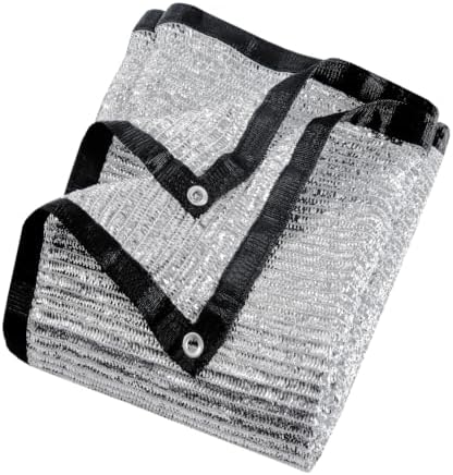 85% Aluminet Shade Cloth with Grommets, Reflective Shade Cover 10 X 10FT