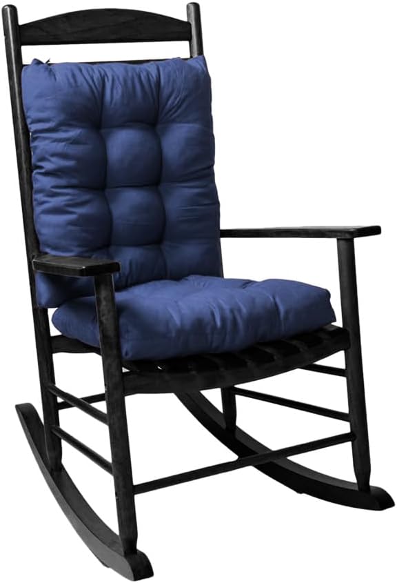 Rocking Chair Cushion, Set of Seat & Back Cushion with Ties for Indoor Ro...