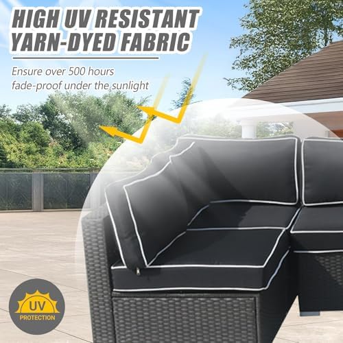 14 Pcs Patio Cushion Covers Replacement Outdoor Couch Cushions Covers Splashp...