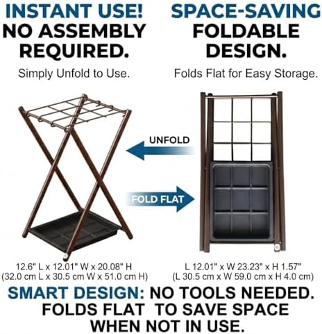 Folding Umbrella Storage Stand Rack Holder Organizer Bin for Entryway Home Co...